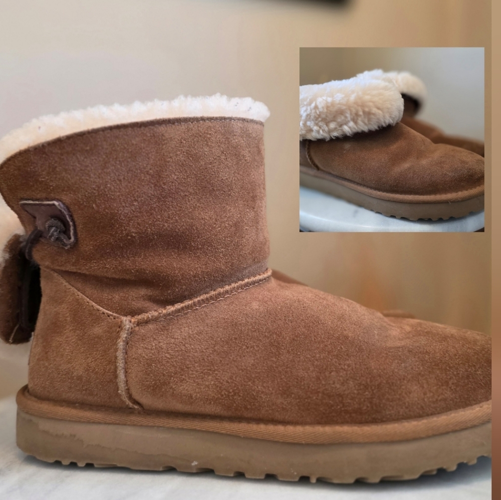 Cozy Brown Suede Shearling Boots